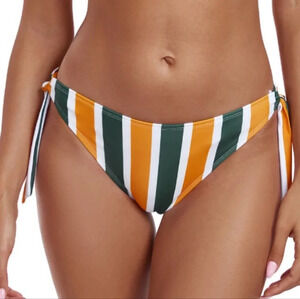 RELLECIGA | Women's Orange/Green/White Tie Up Low-Rise Bikini Bottoms NW…